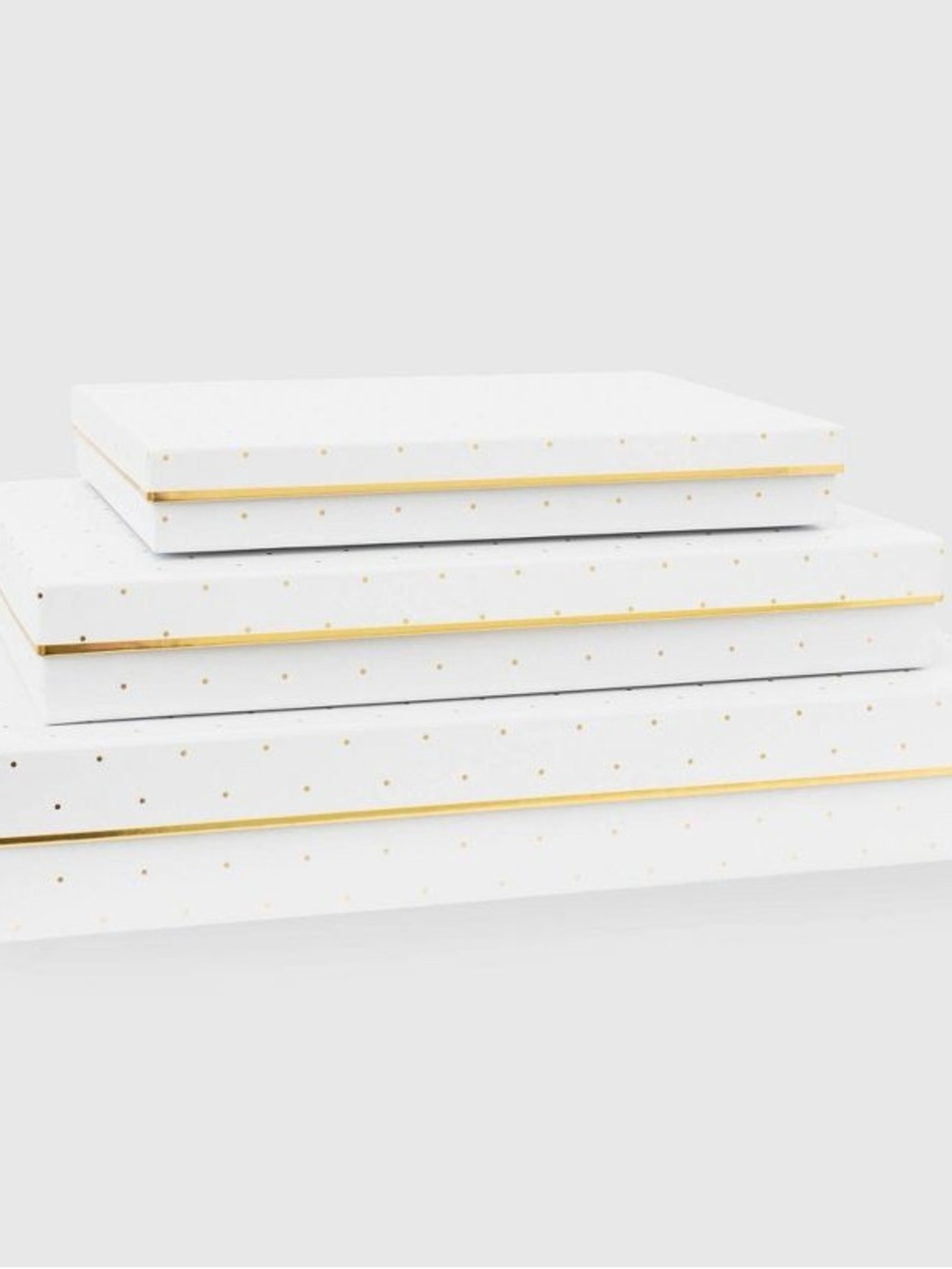 White and Gold Polka Dot Gift Boxes